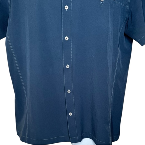 Kuhl Men’s Renegade Button-Up Shirt L Shirt Sleeve UPF30 Blue - Picture 5 of 8